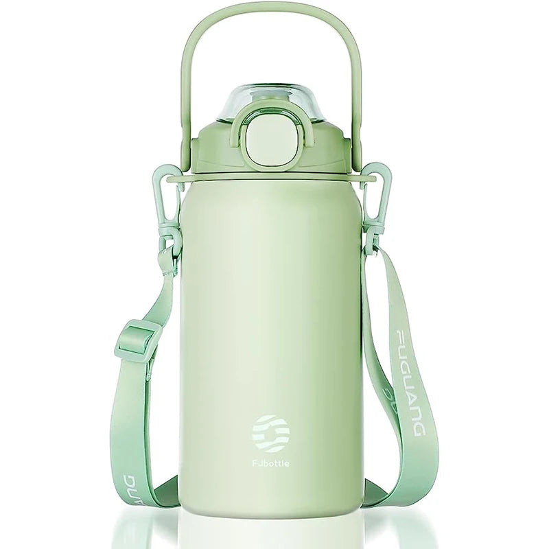 large capacity insulated water bottle - Green