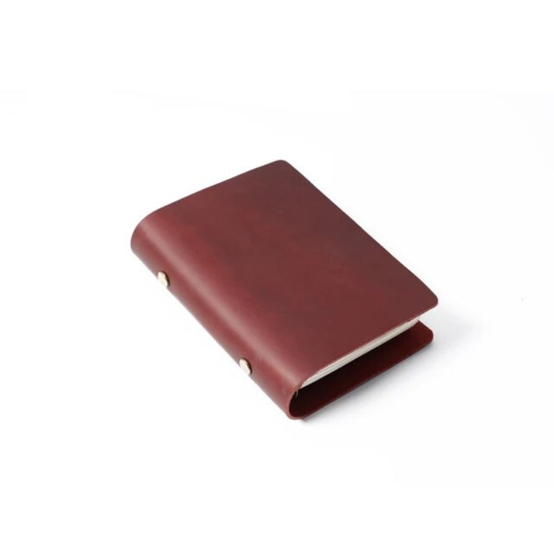 leather cover notebook - Brown / Red