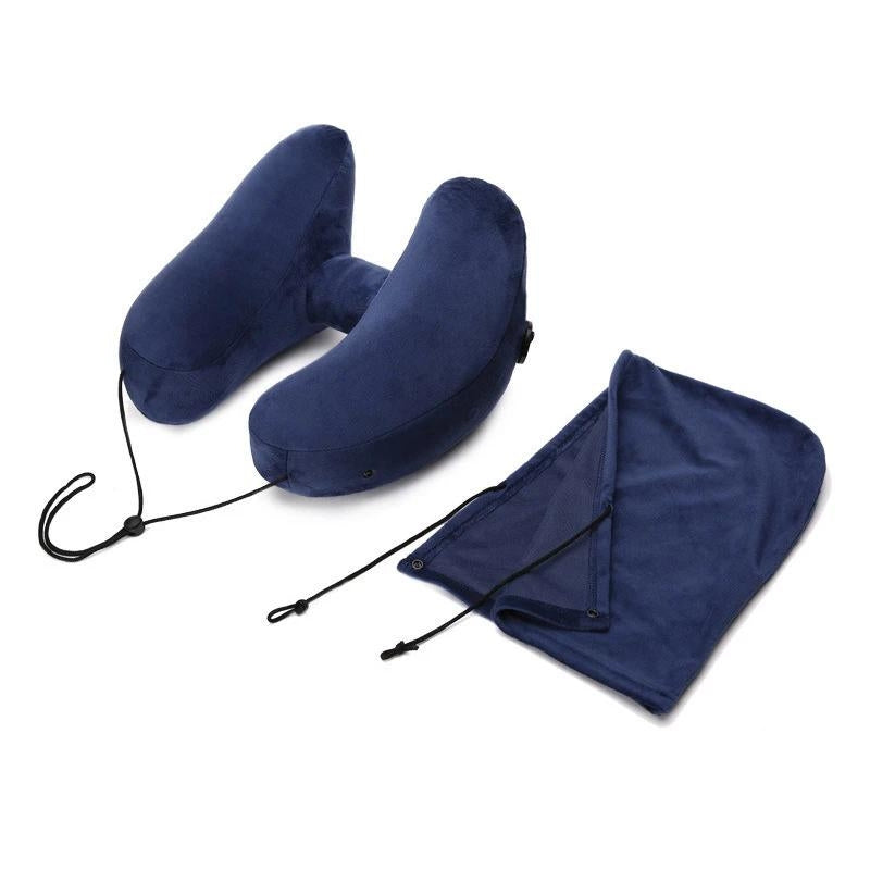 coussin de voyage avion - Bleu