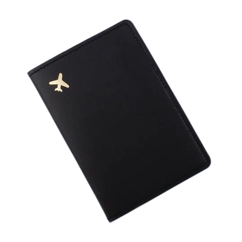 protection passeport cuir - Noir