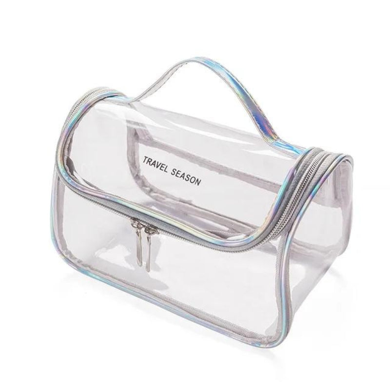women's travel-sized toiletry bag - Silver