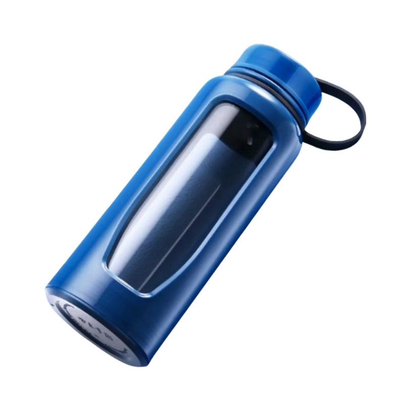 Bouteille En Verre Gourde - Bleu