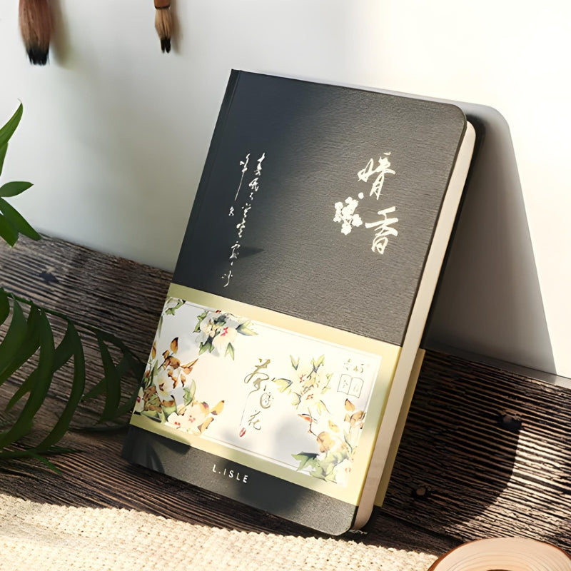 Beau Carnet De Note gros plan couverture - Vert - Bleu - Noir - Gris