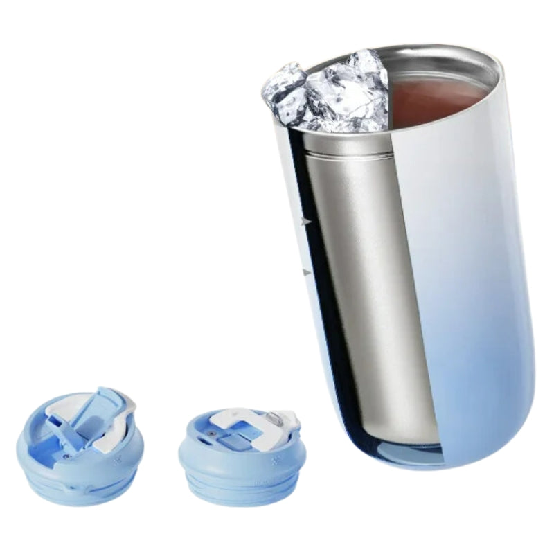 Mug Thermos Café gros plan avec couvercles - Bleu - Vert - Orange - Rose - Noir