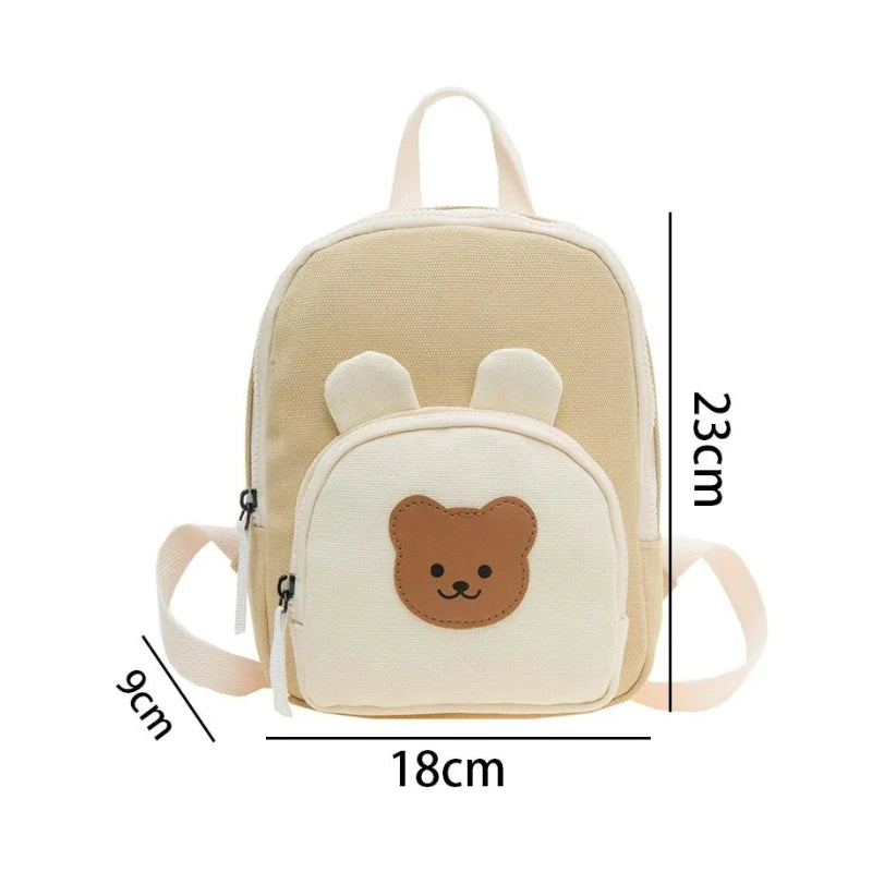 Sac a Dos Enfant 3 ans gros plan dimensions - Beige - Rose - Jaune - Blanc Crème