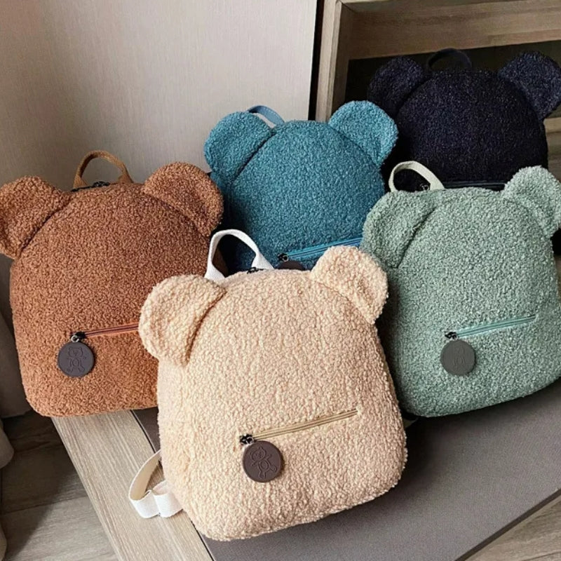 Sac à Dos Enfant Personnalisable cinq sacs alignés - Marron - Beige - Bleu Clair - Blanc Crème - Vert Foncé - Rose - Rose Clair - Turquoise - Noir - Taupe