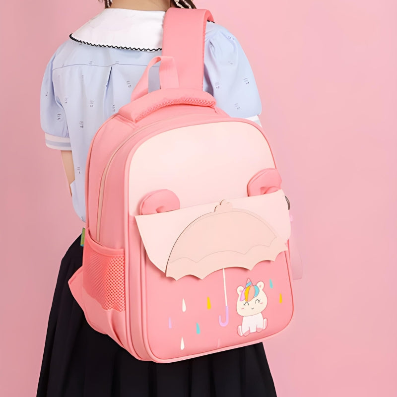 Sac à Dos Enfant Personnalisé gros plan motif - Violet - Bleu Ciel - Rose - Bleu Marine et Orange - Bleu Marine et Bleu Ciel - Bleu Marine et Vert