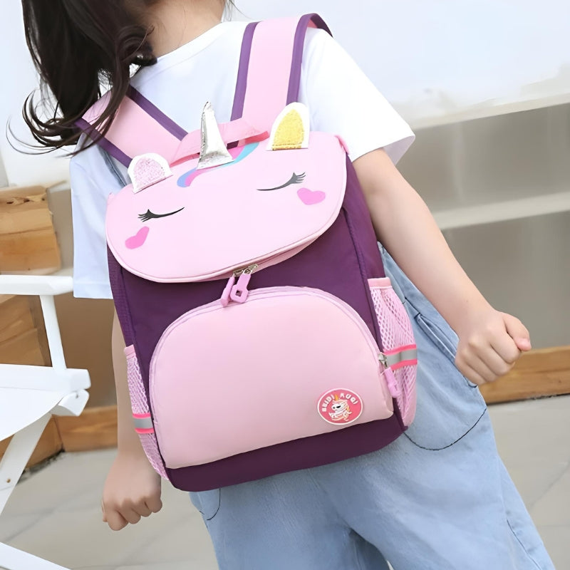 Sac à Dos Personnalisable Enfant gros plan arrière - Rose et Violet - Rose et Bleu Ciel - Rose et Bleu Marine - Rouge et Bleu Marine - Bleu Ciel et Bleu Marine - Jaune et Bleu Marine - Bleu Royal et Bleu Marine