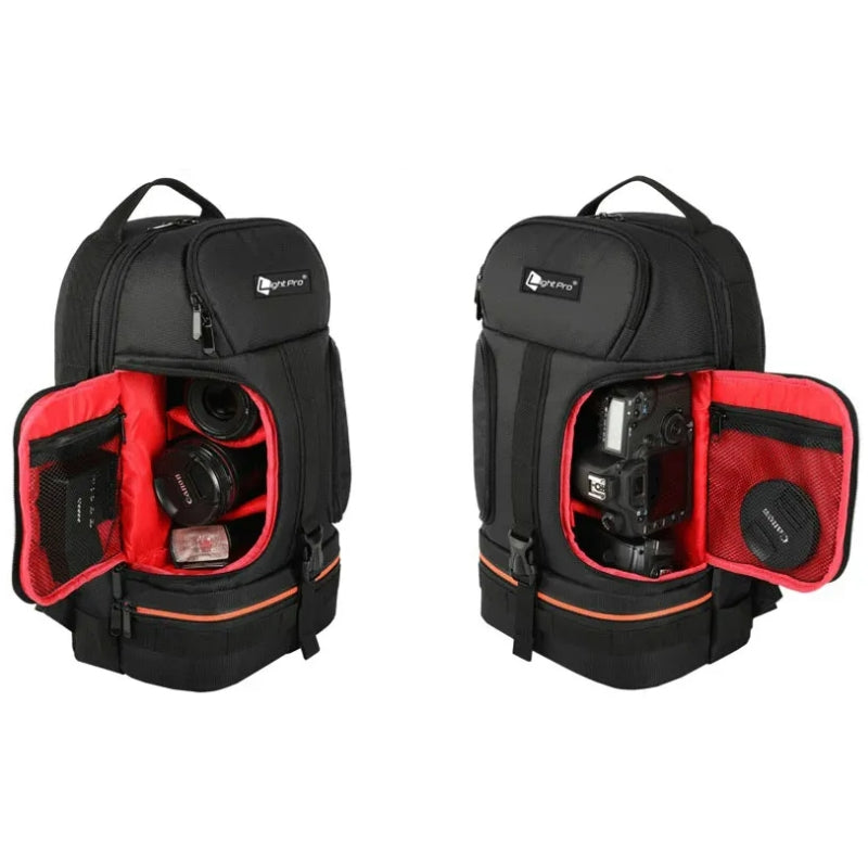 Sac Appareil Photo compartiment ouvert - Orange - Gris - Rouge