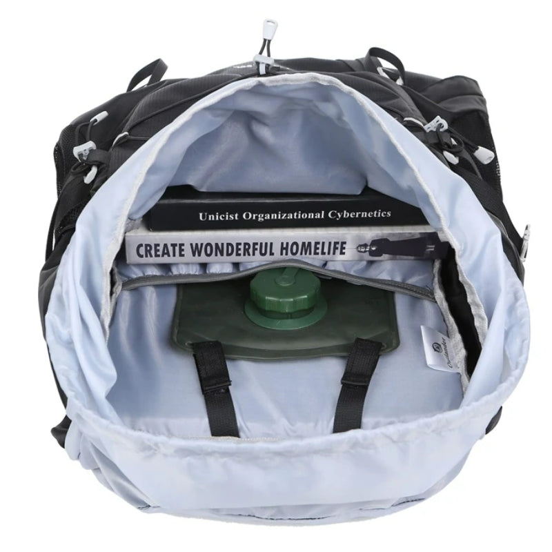 Sac Randonnée 50l intérieur ouvert - Turquoise - Vert Armée - Bleu - Noir - Rouge