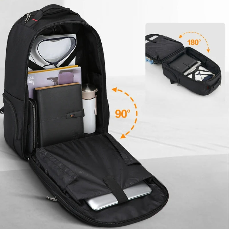 Valise Sac à Dos à Roulettes compartiment ouvert - Noir