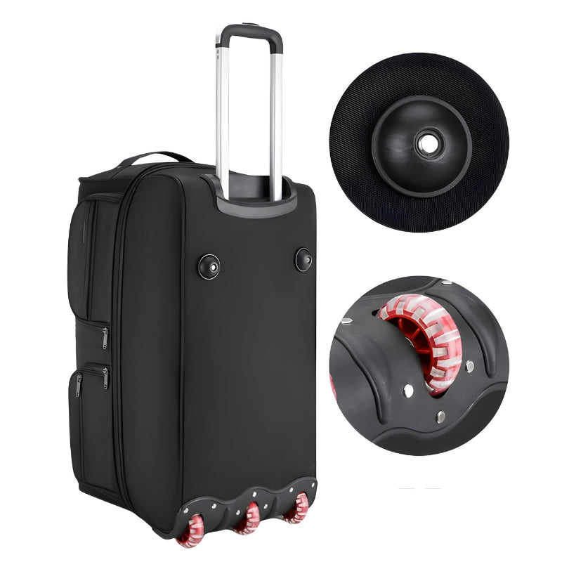 Sac De Voyage Trolley gros plan roulettes - Noir - Bleu Marine - Rouge - Gris