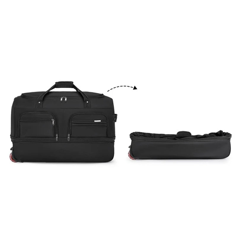 Sac De Voyage Trolley deux compartiments visibles - Noir - Bleu Marine - Rouge - Gris