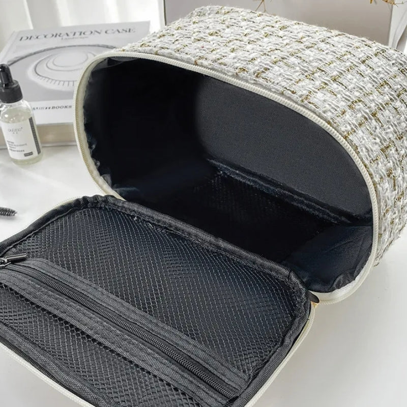 Grand Vanity Souple compartiment ouvert - Blanc - Noir - Bleu Clair - Rose - Bleu Marine - Bordeaux