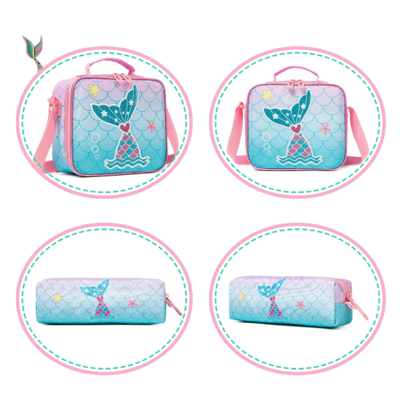 Sac a Dos Enfant 6 ans deux angles différents - Motif Cerf - Motif Lama - Motif Girafe - Motif Sirène 1 - Motif Sirène 2