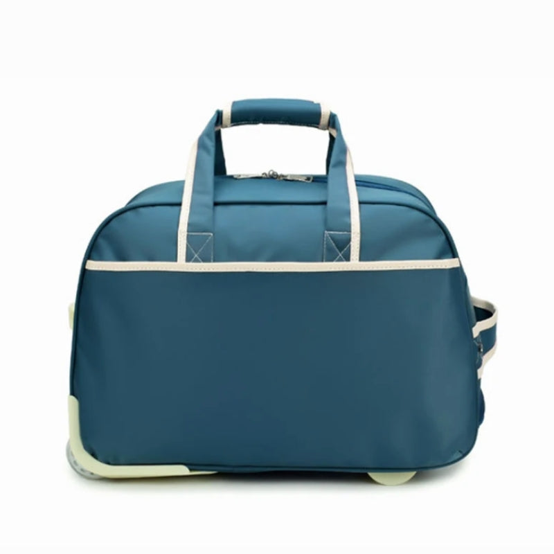 Sac Valise à Roulettes vue de face - Bleu