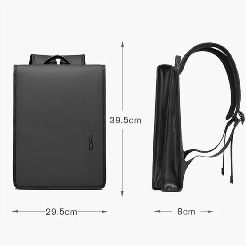Sac à Dos Ordinateur Homme Luxe dimensions affichées - Noir - Gris