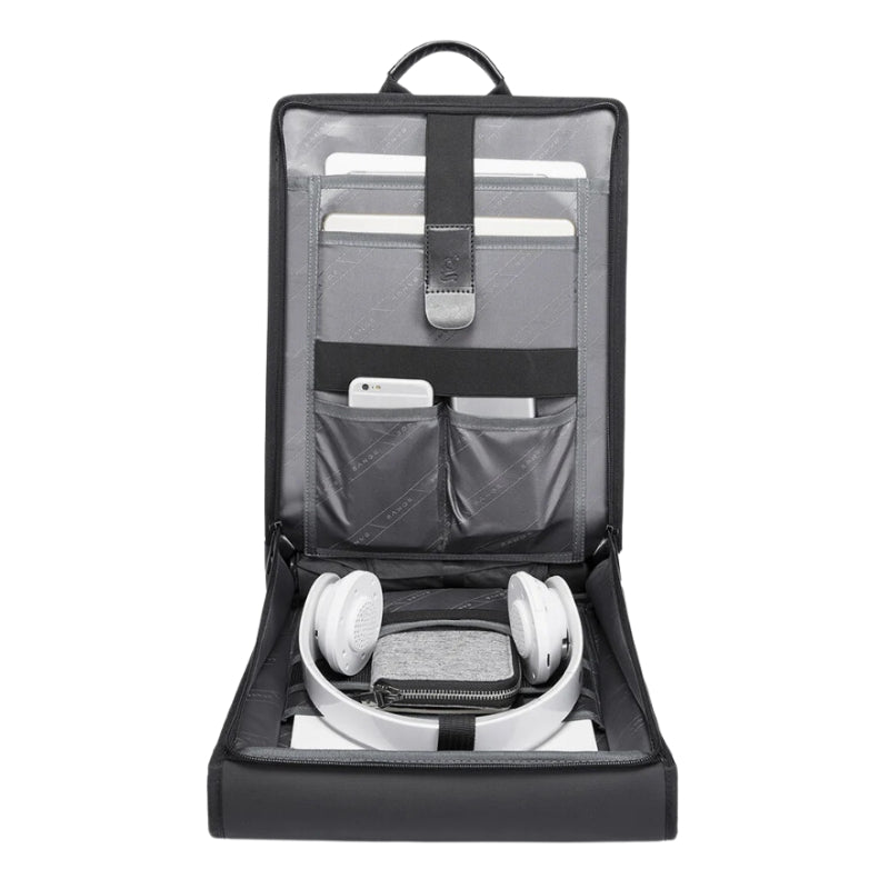 Sac à Dos Ordinateur Homme Luxe compartiment ouvert - Noir - Gris