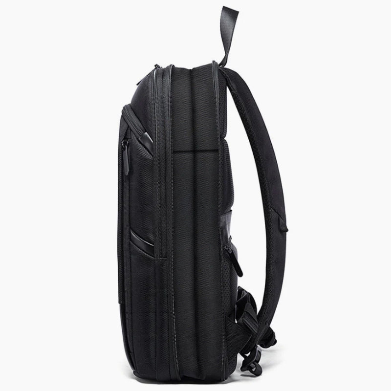 Sac à Dos Ordinateur Imperméable pour Homme profil latéral - Gris - Bleu Marine - Noir