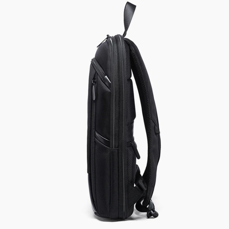 Sac à Dos Ordinateur Imperméable pour Homme profil latéral - Gris - Bleu Marine - Noir