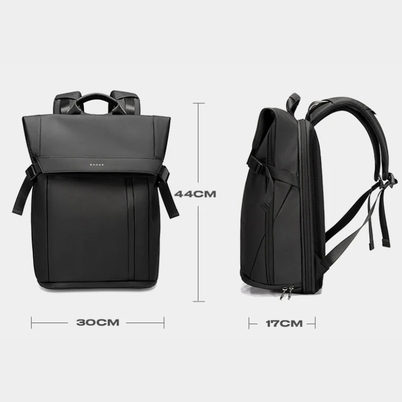 waterproof backpack dimensions displayed - Black