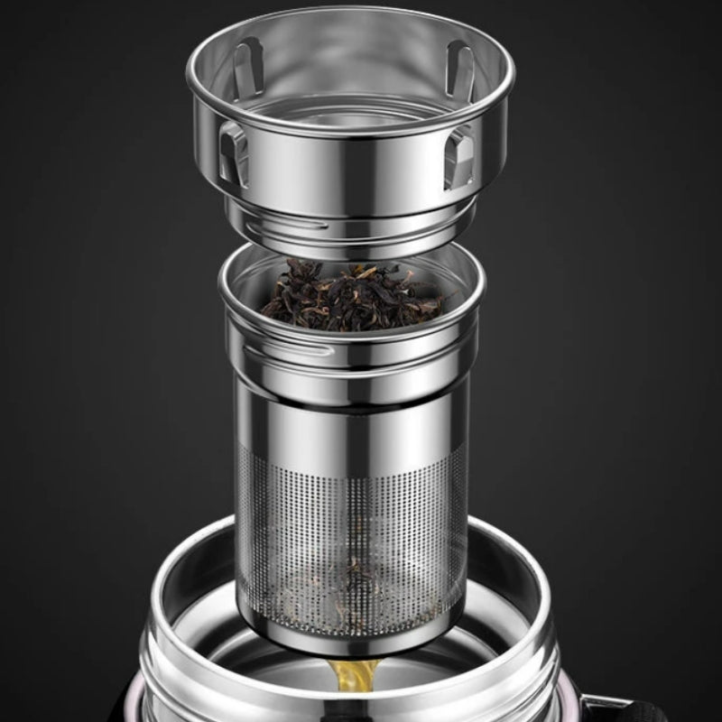 Thermos Avec Température gros plan filtre - Gris - Rouge - Bleu