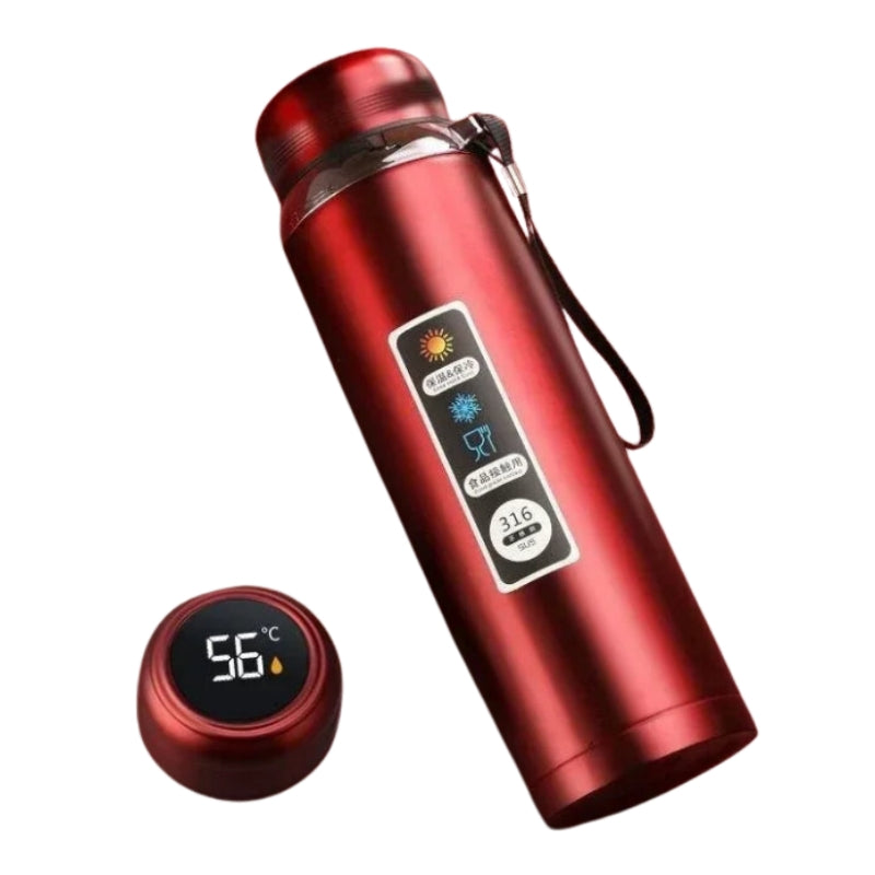 Thermos Avec Température - Rouge