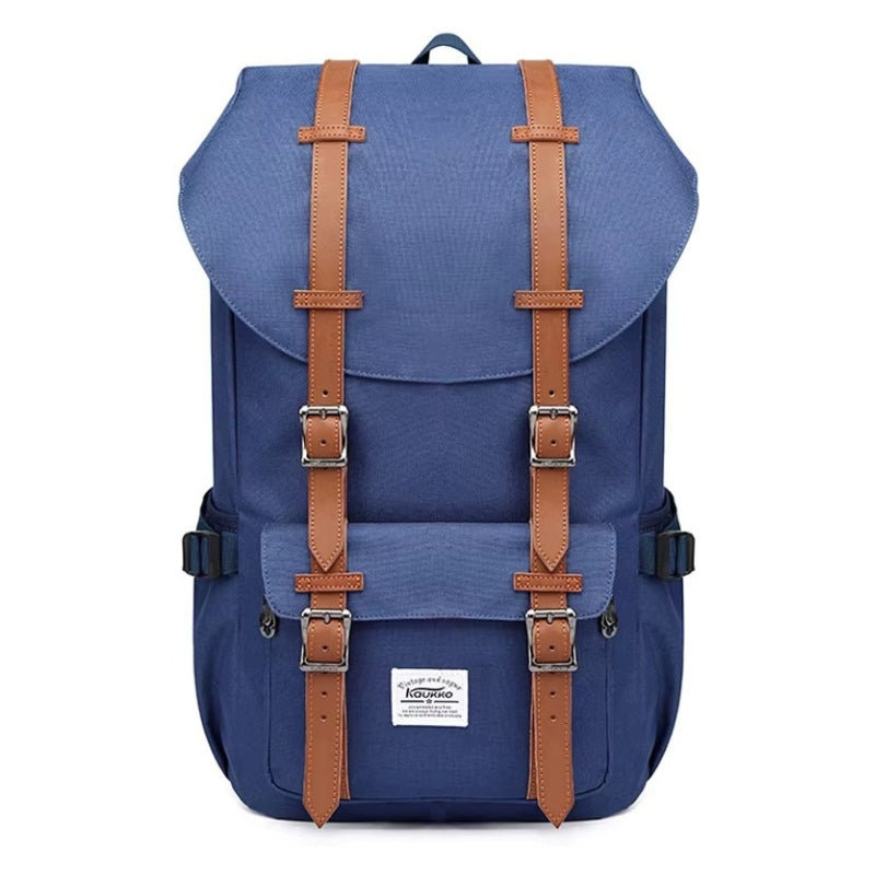 Sac à Dos de Voyage Vintage détails des sangles - Bleu
