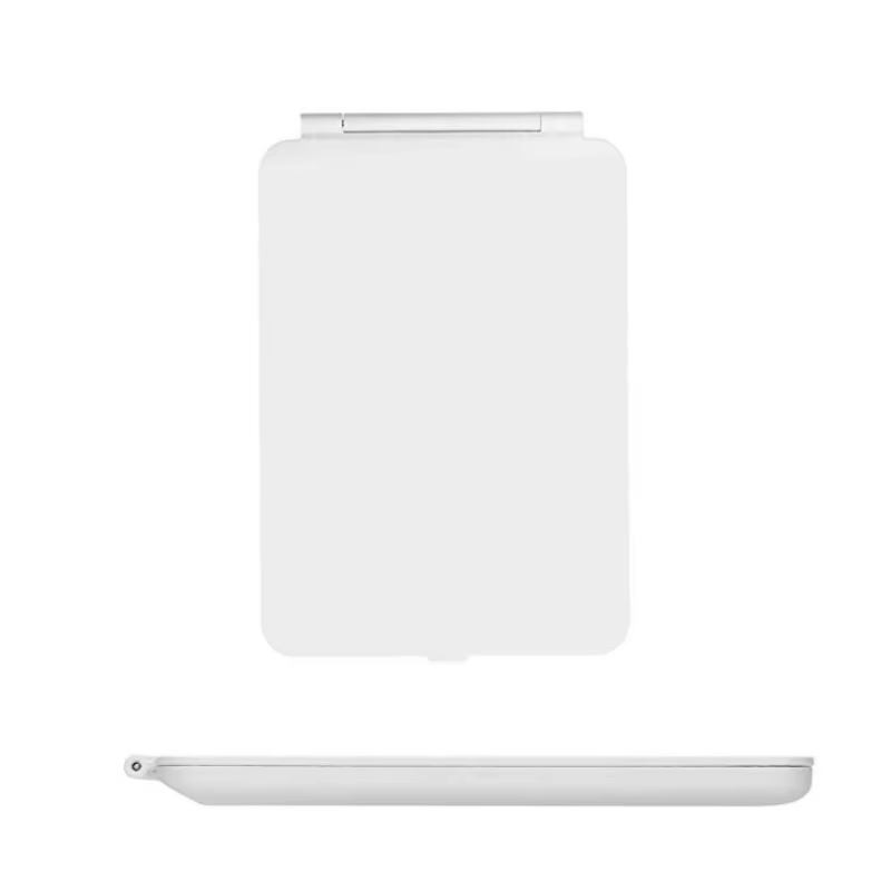 Miroir Led Zoom Portable vue de dessus - Blanc - Rose