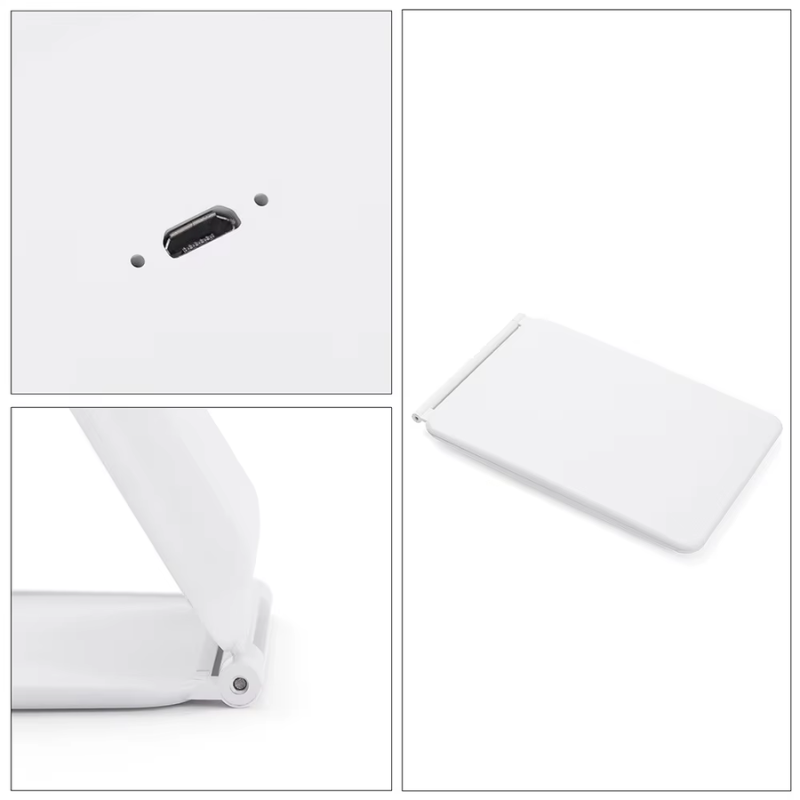Miroir Led Zoom Portable détails de la charnière - Blanc - Rose