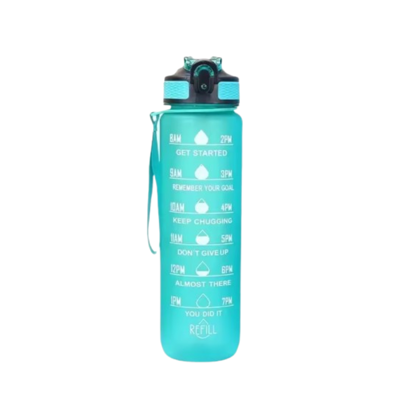 Gourde Avec Paille - Turquoise