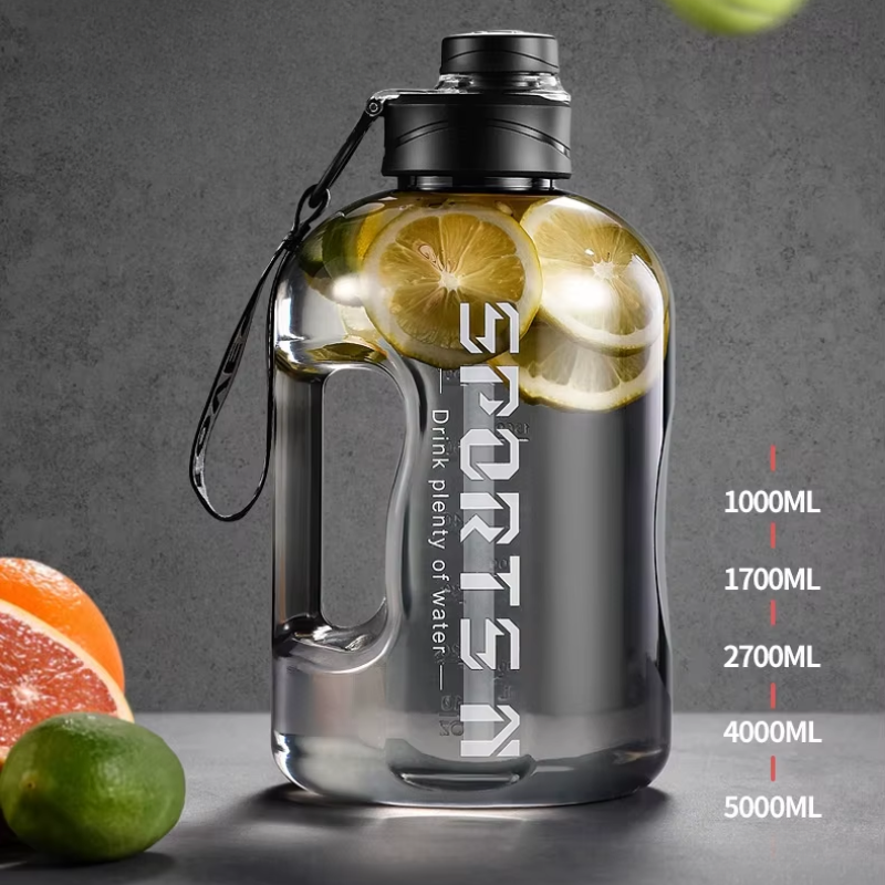 Gourde Bidon gros plan citron - Noir