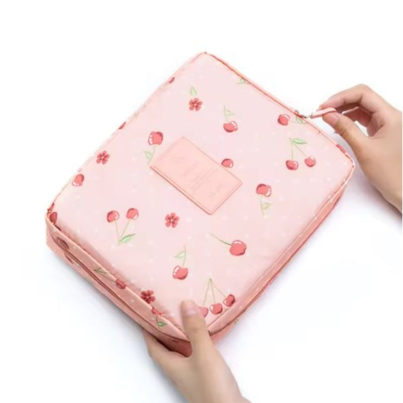 Trousse de Toilette Originale Voyage - Rose et Cerises