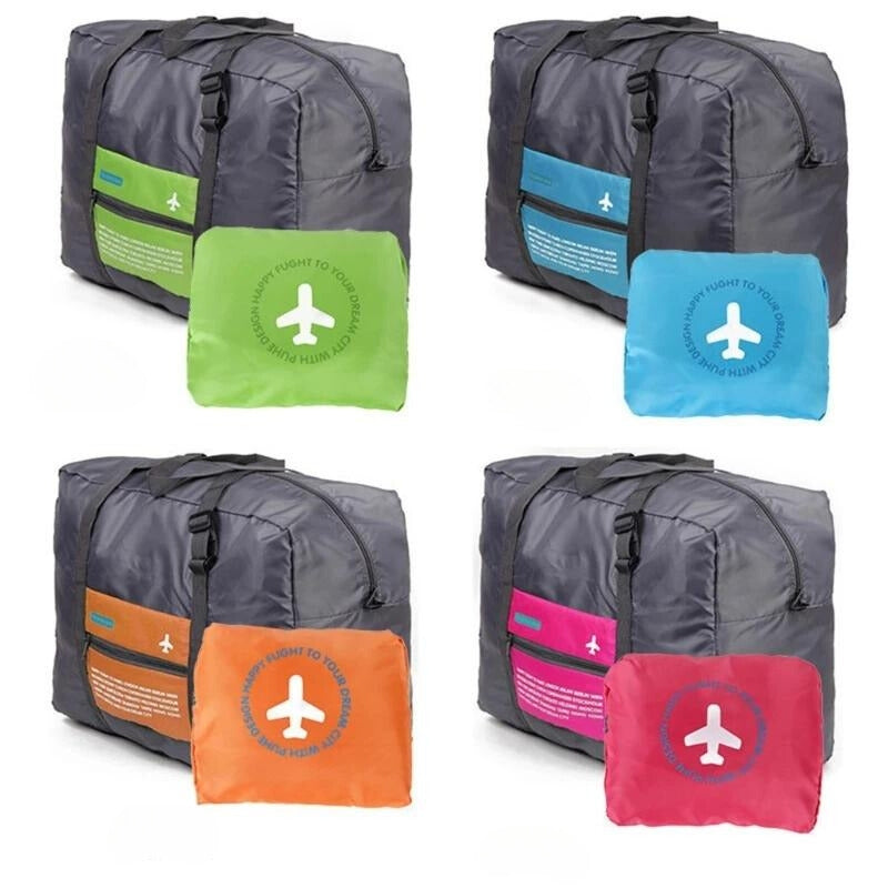 Sac de Voyage Pliable Grande Capacité quatre sacs pliés - Rose rouge - Bleu - Vert - Orange