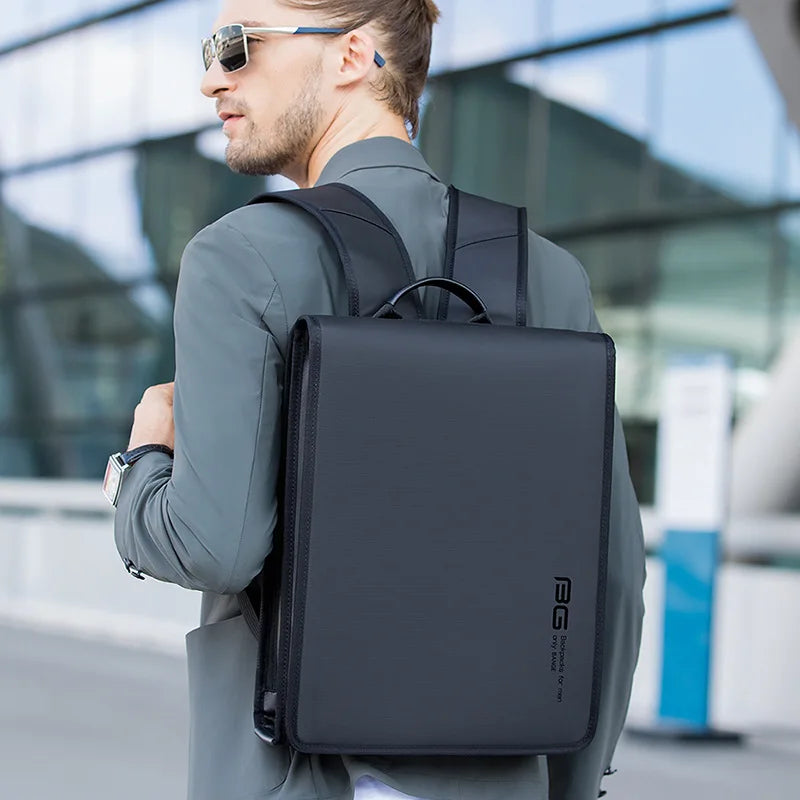 Sac à Dos Ordinateur Homme Luxe portée sur l'épaule - Noir - Gris