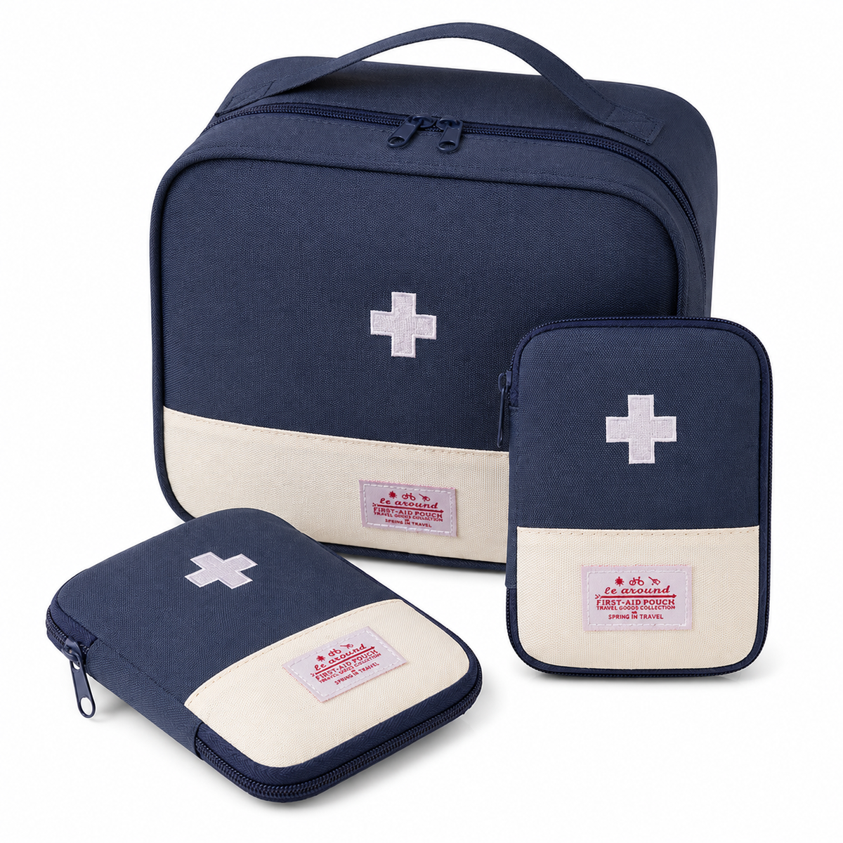 Trousse Médicaments Voyage - Bleu - Lot S / M / L