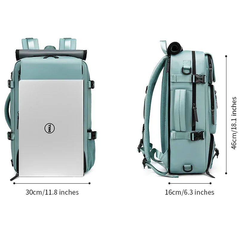Sac De Voyage Format Pratique vue de face et de côté - Rose - Turquoise - Gris - Gris Foncé - Vert Armée - Vert Pastel - Bleu Canard - Noir - Lavande