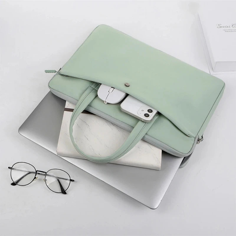 Sacoche Pour Ordi Portable gros plan sur accessoires - Vert - Rose - Beige - Noir - Gris - Bleu
