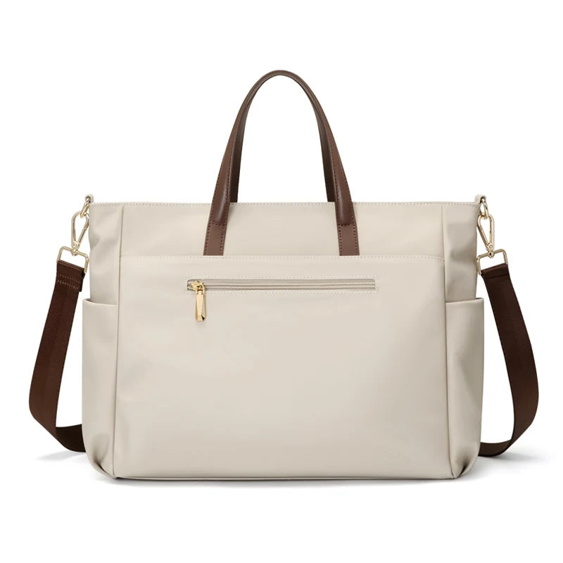 Sac à Main de Voyage Femme gros plan fermeture zippée - Beige
