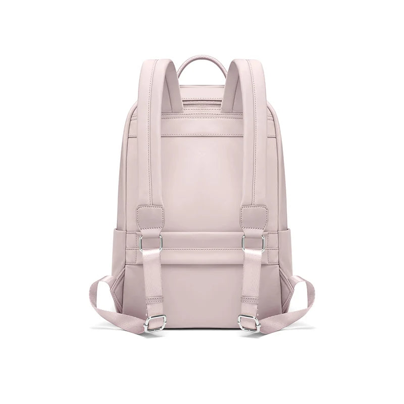 Sac à Dos Ordi 15 pouces vue arrière détails - Beige - Noir - Rose