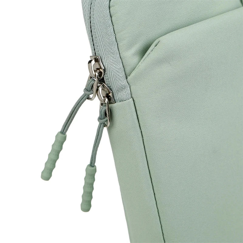 Sacoche Pour Ordi Portable gros plan fermeture zippée - Vert - Rose - Beige - Noir - Gris - Bleu