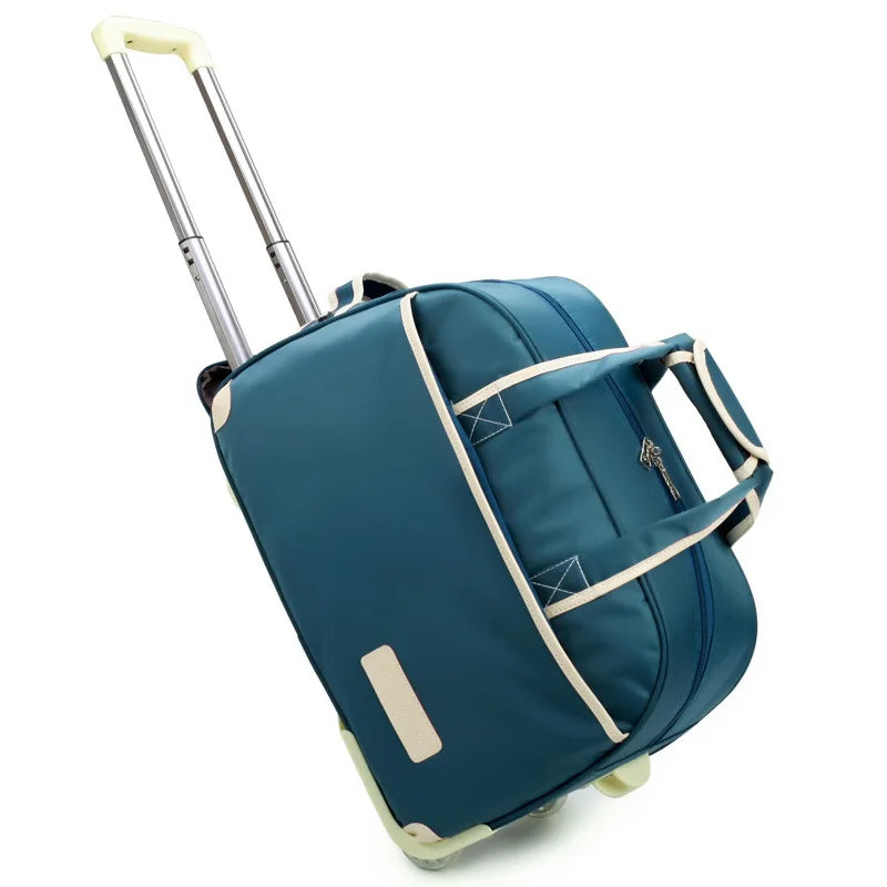 Sac Valise à Roulettes angle incliné - Bleu