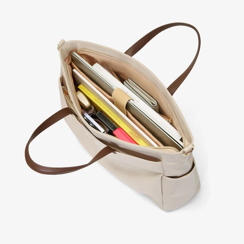 Sac à Main de Voyage Femme compartiment ouvert - Beige - Rose - Noir