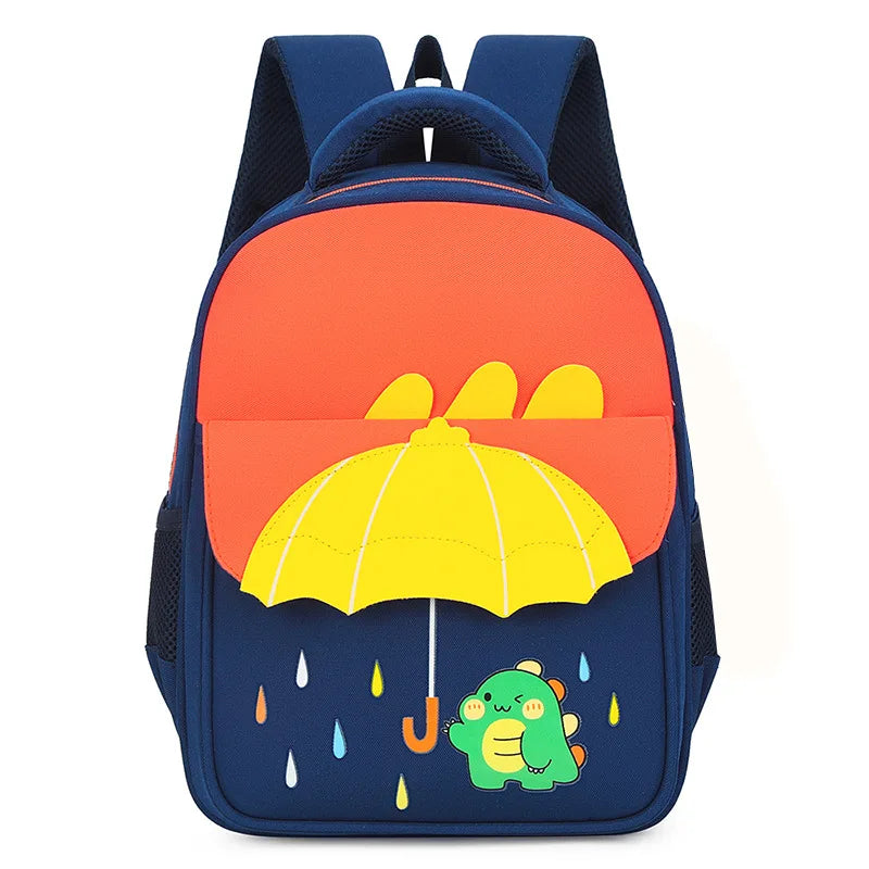 sac à dos enfant personnalisé - Bleu Marine et Orange