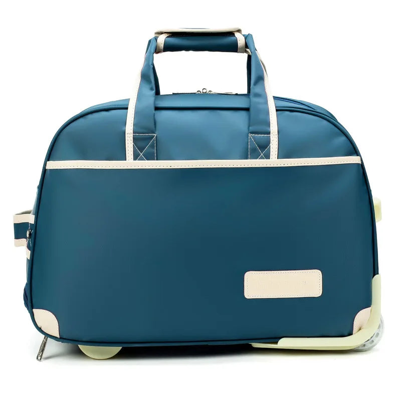 sac valise à roulettes - Bleu