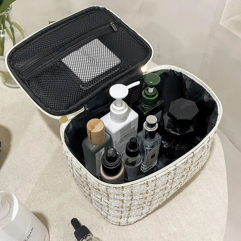 Grand Vanity Souple compartiment ouvert - Blanc - Noir - Bleu Clair - Rose - Bleu Marine - Bordeaux