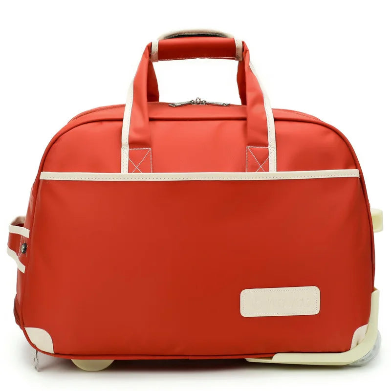 sac valise à roulettes - Orange