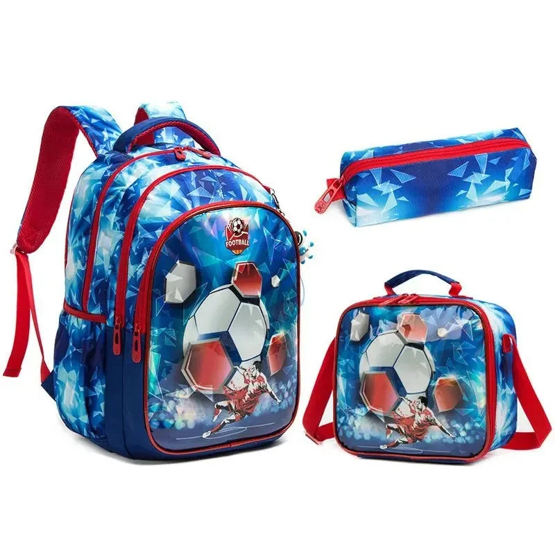 children's cabin backpack - Football Pattern 3