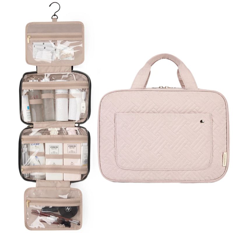 trousse de toilette voyage - Noir - Rose