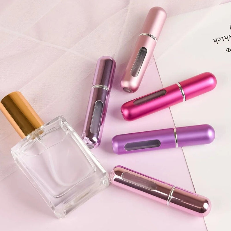 vaporisateur de voyage rechargeable - Noir brillant - Noir Mat - Bleu Mat - Bleu Brillant - Violet Mat - Violet Brillant - Rose Brillant - Rose Mat - Rose Fushia Mat - Rouge Mat - Or Brillant - Vert Mat - Argent Brillant - Argent Mat - Marron